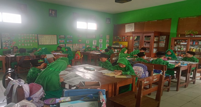 Pembelajaran Bahasa Indonesia  kelas 2B  membuat kalimat tanya beserta jawabannya,buatkan