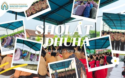 Langkah Kecil Menuju Akhlak Mulia, Siswa MI Wachid Hasyim Tekuni Sholat Dhuha